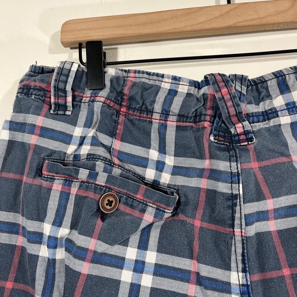 Carbon Men's 34x10 Navy Blue Plaid Bermuda Shorts - Picture 4 of 8